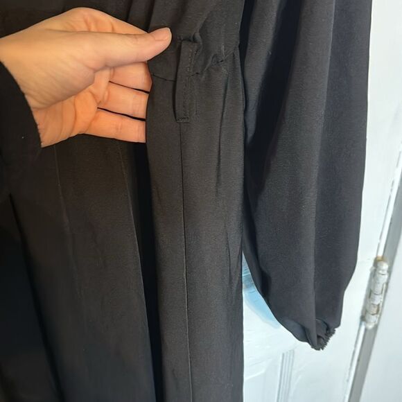 Women’s Black Longsleeve Dress with balloon style sleeves knee length 1XL - Picture 4 of 6